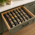 Expandable Spice Drawer Organizer | 8-Tier Adjustable Kitchen Spice Rack Insert